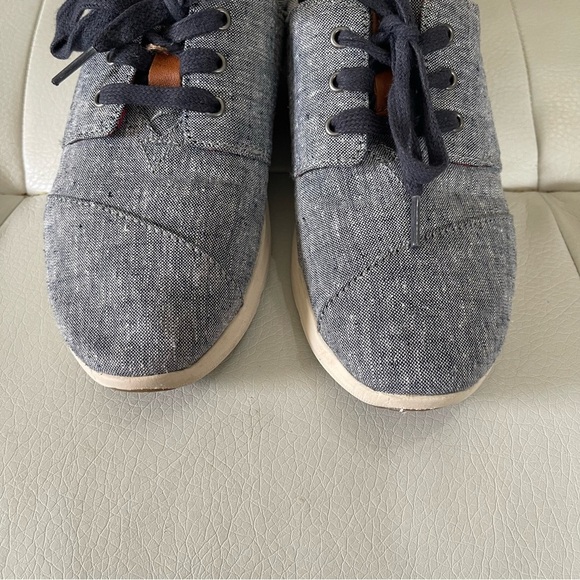 TOMS DEL RAY BLUE CHAMBRAY SNEAKERS SIZE 6.5 - Picture 3 of 9